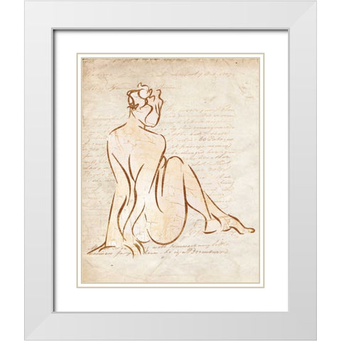 ROMANTIC WOMEN II White Modern Wood Framed Art Print with Double Matting by Ballantyne, Piper