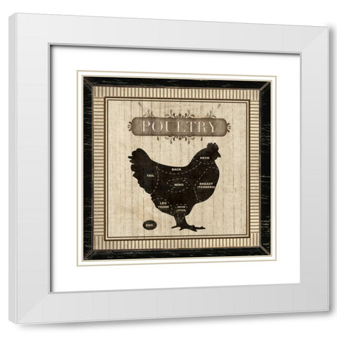 POULTRY White Modern Wood Framed Art Print with Double Matting by Ballantyne, Piper