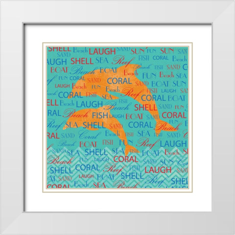 SPLASHING DOLPHINS White Modern Wood Framed Art Print with Double Matting by Ballantyne, Piper