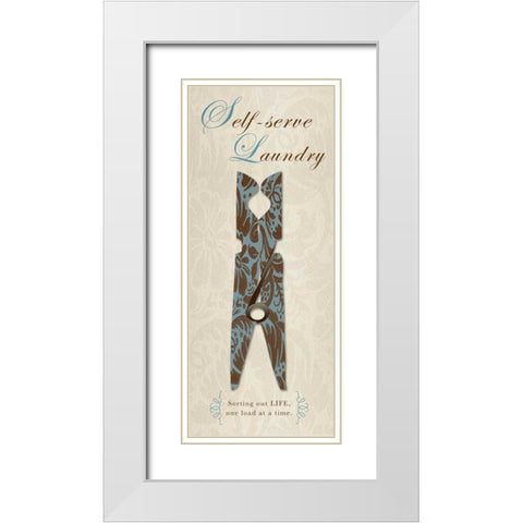 SELF-SERVE 61 White Modern Wood Framed Art Print with Double Matting by Ballantyne, Piper