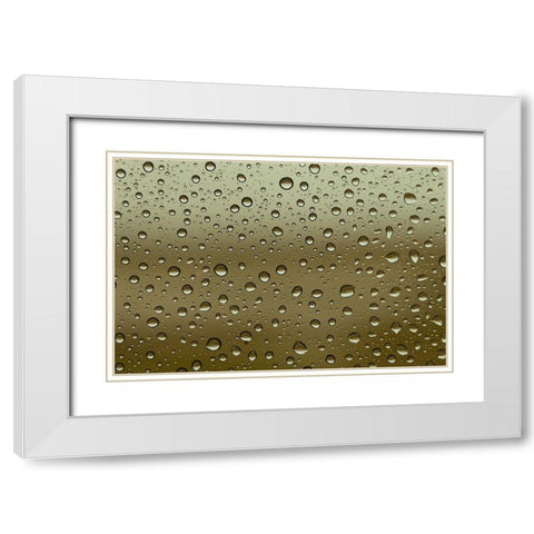 Water droplets on glass White Modern Wood Framed Art Print with Double Matting by Frank, Assaf