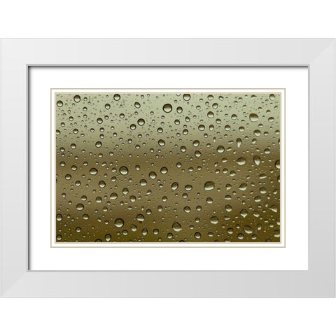 Water droplets on glass White Modern Wood Framed Art Print with Double Matting by Frank, Assaf
