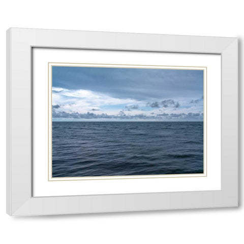 Sea against sky, Rasaria, Malaysia White Modern Wood Framed Art Print with Double Matting by Frank, Assaf