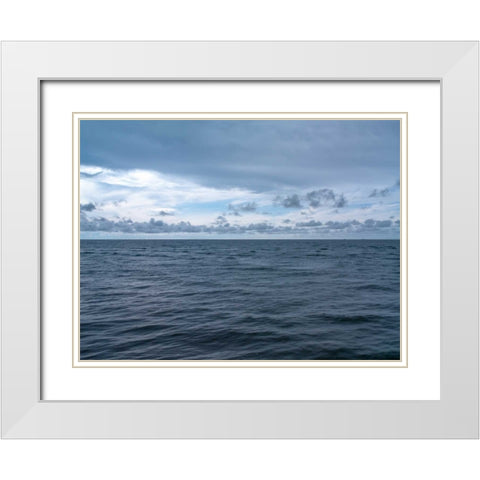Sea against sky, Rasaria, Malaysia White Modern Wood Framed Art Print with Double Matting by Frank, Assaf