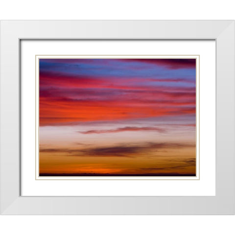 Low angle view of clouds at sunset White Modern Wood Framed Art Print with Double Matting by Frank, Assaf