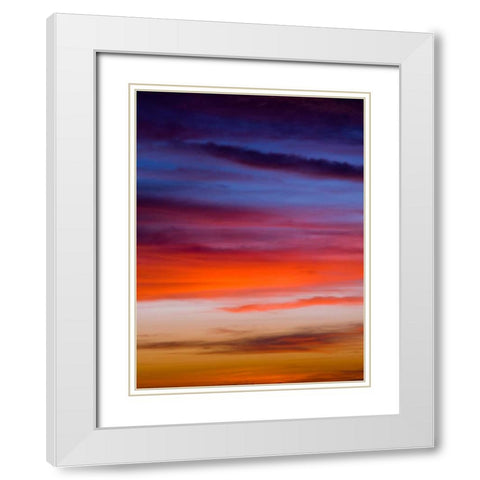 Low angle view of clouds at sunset White Modern Wood Framed Art Print with Double Matting by Frank, Assaf