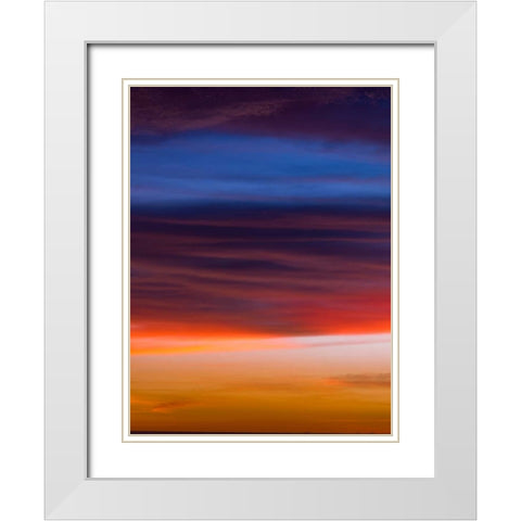 Low angle view of clouds at sunset White Modern Wood Framed Art Print with Double Matting by Frank, Assaf