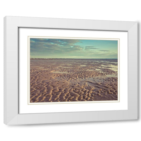 West Wittering beach at sunrise White Modern Wood Framed Art Print with Double Matting by Frank, Assaf
