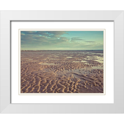 West Wittering beach at sunrise White Modern Wood Framed Art Print with Double Matting by Frank, Assaf