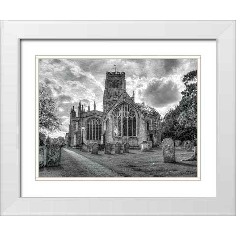Old church in Northleach town-Cotswolds-UK White Modern Wood Framed Art Print with Double Matting by Frank, Assaf