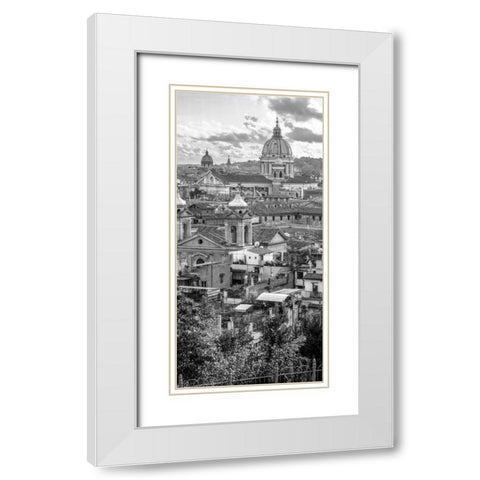Vatican city with St. Peters Basilica, Rome, Italy White Modern Wood Framed Art Print with Double Matting by Frank, Assaf