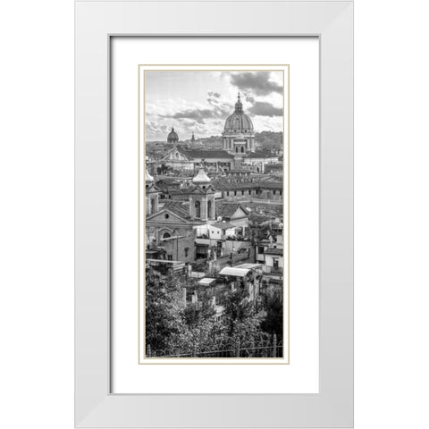 Vatican city with St. Peters Basilica, Rome, Italy White Modern Wood Framed Art Print with Double Matting by Frank, Assaf