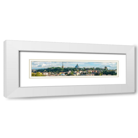 Vatican city with St. Peters Basilica, Rome, Italy White Modern Wood Framed Art Print with Double Matting by Frank, Assaf