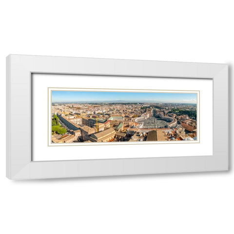 St. Peters Basilica, Rome, Italy White Modern Wood Framed Art Print with Double Matting by Frank, Assaf