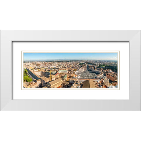 St. Peters Basilica, Rome, Italy White Modern Wood Framed Art Print with Double Matting by Frank, Assaf