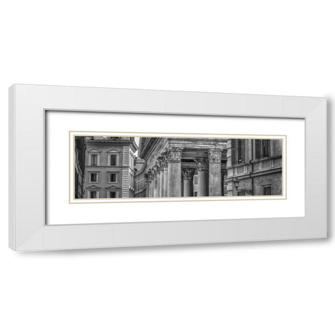Old buildings in city of Rome White Modern Wood Framed Art Print with Double Matting by Frank, Assaf