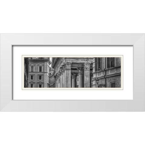 Old buildings in city of Rome White Modern Wood Framed Art Print with Double Matting by Frank, Assaf