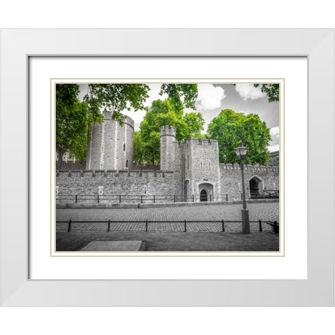 Tower of London, UK White Modern Wood Framed Art Print with Double Matting by Frank, Assaf