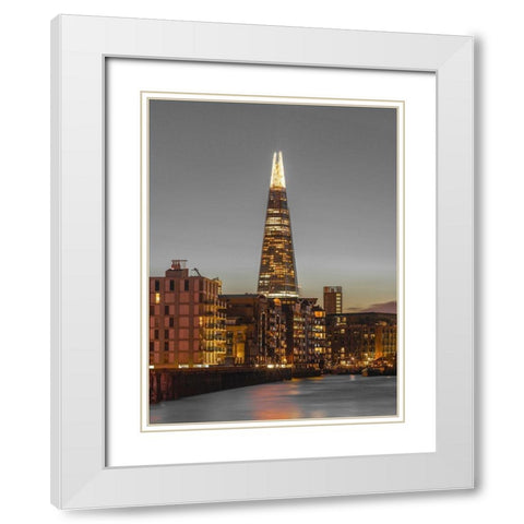 The Shard skyscraper-London-UK White Modern Wood Framed Art Print with Double Matting by Frank, Assaf