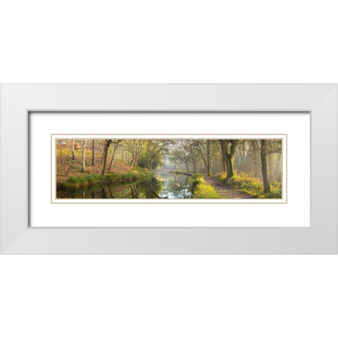 Varieties of spices in a wooden box White Modern Wood Framed Art Print with Double Matting by Frank, Assaf