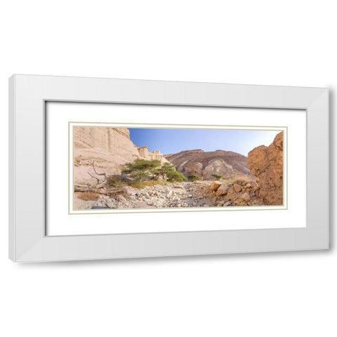 Negev Desert-Israel White Modern Wood Framed Art Print with Double Matting by Frank, Assaf
