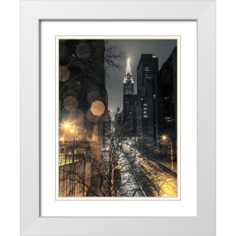 Chrysler Building in New York city White Modern Wood Framed Art Print with Double Matting by Frank, Assaf