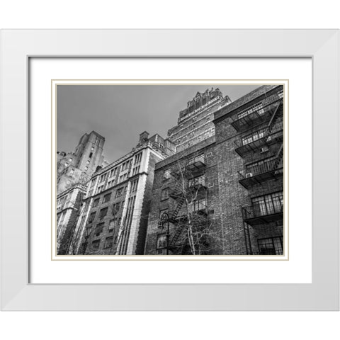 Residence buildings in Manhattan, New York City White Modern Wood Framed Art Print with Double Matting by Frank, Assaf