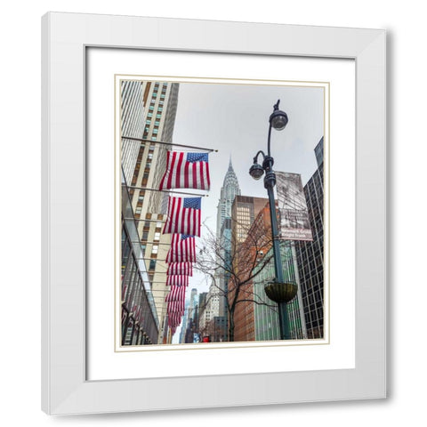 Chrysler Building in New York city White Modern Wood Framed Art Print with Double Matting by Frank, Assaf