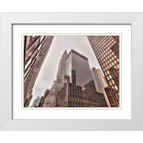 Chrysler Building in New York city White Modern Wood Framed Art Print with Double Matting by Frank, Assaf