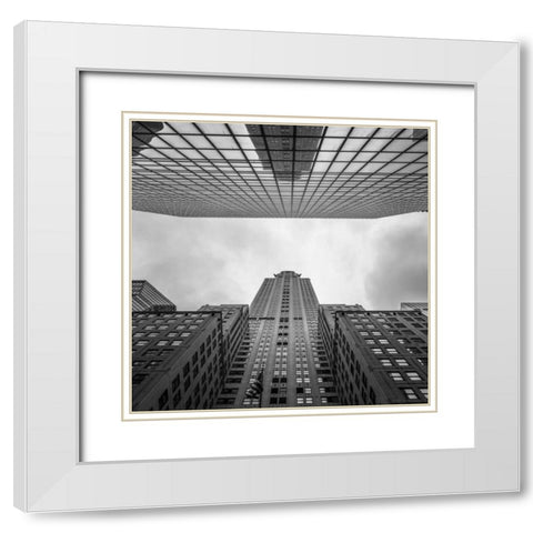 Chrysler Building in New York city White Modern Wood Framed Art Print with Double Matting by Frank, Assaf