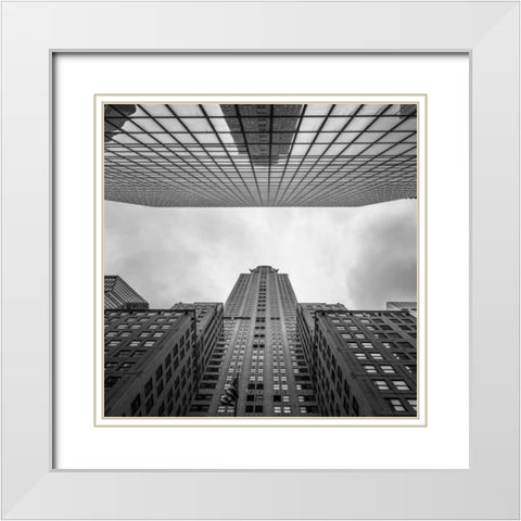 Chrysler Building in New York city White Modern Wood Framed Art Print with Double Matting by Frank, Assaf