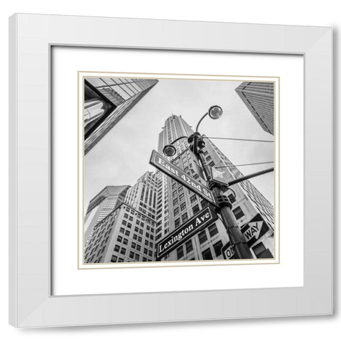 Chrysler Building in New York city White Modern Wood Framed Art Print with Double Matting by Frank, Assaf
