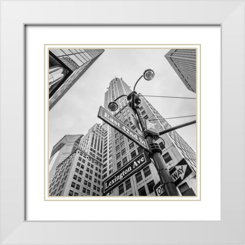 Chrysler Building in New York city White Modern Wood Framed Art Print with Double Matting by Frank, Assaf