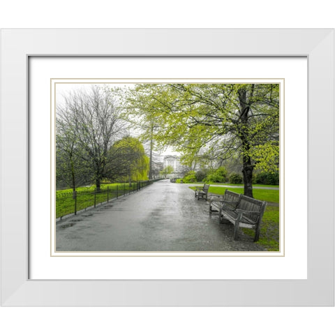 St James Park, London White Modern Wood Framed Art Print with Double Matting by Frank, Assaf