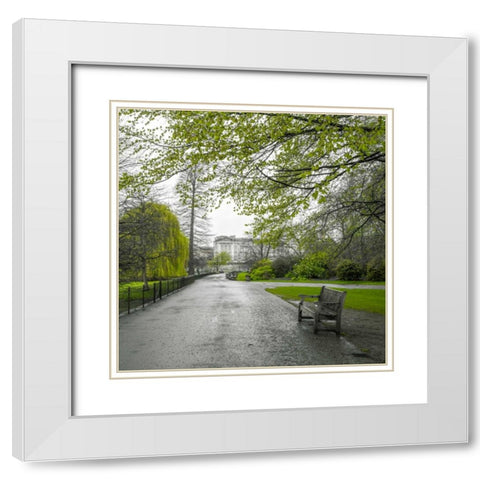 St James Park, London White Modern Wood Framed Art Print with Double Matting by Frank, Assaf