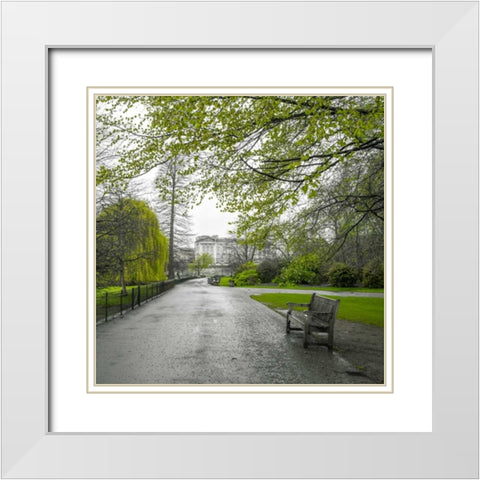 St James Park, London White Modern Wood Framed Art Print with Double Matting by Frank, Assaf