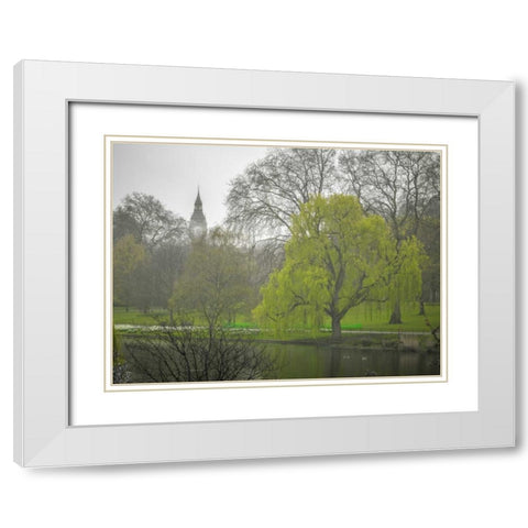 St James Park, London White Modern Wood Framed Art Print with Double Matting by Frank, Assaf