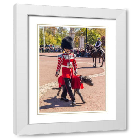 Changing the Guard, Buckingham Palace, London White Modern Wood Framed Art Print with Double Matting by Frank, Assaf