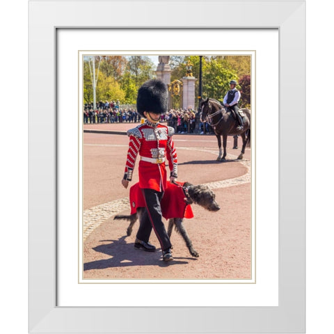 Changing the Guard, Buckingham Palace, London White Modern Wood Framed Art Print with Double Matting by Frank, Assaf