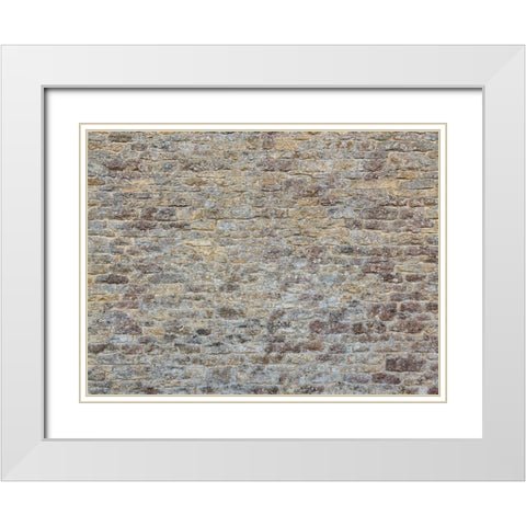 Old rustic stone wall White Modern Wood Framed Art Print with Double Matting by Frank, Assaf