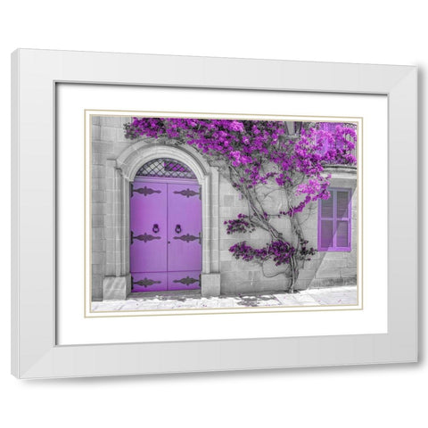 Maltese house in Mdina-Malta White Modern Wood Framed Art Print with Double Matting by Frank, Assaf
