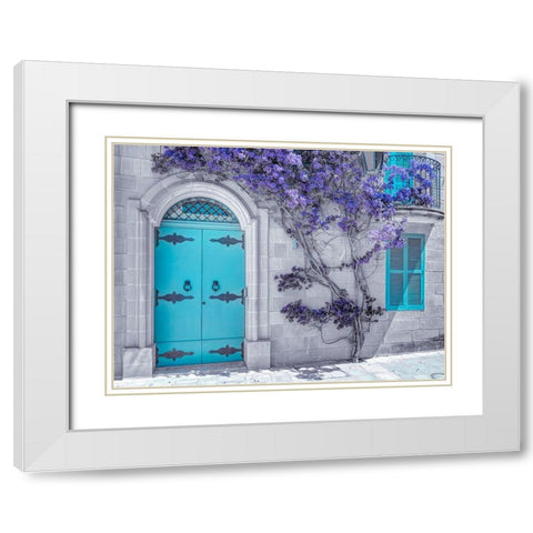 Maltese house in Mdina-Malta White Modern Wood Framed Art Print with Double Matting by Frank, Assaf