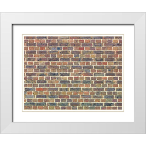 Brickwall White Modern Wood Framed Art Print with Double Matting by Frank, Assaf