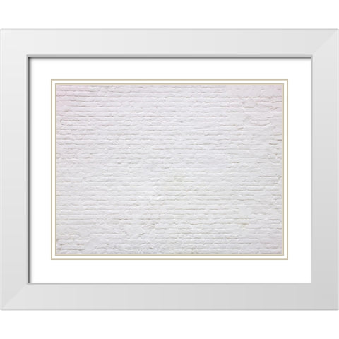 Brickwall White Modern Wood Framed Art Print with Double Matting by Frank, Assaf
