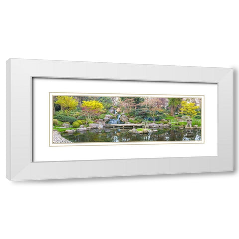 Kyoto Garden-London White Modern Wood Framed Art Print with Double Matting by Frank, Assaf
