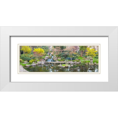 Kyoto Garden-London White Modern Wood Framed Art Print with Double Matting by Frank, Assaf