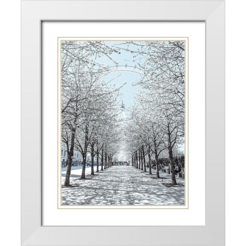Millennium Wheel-London-UK White Modern Wood Framed Art Print with Double Matting by Frank, Assaf