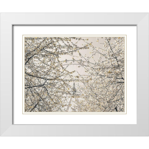 Millennium Wheel-London White Modern Wood Framed Art Print with Double Matting by Frank, Assaf