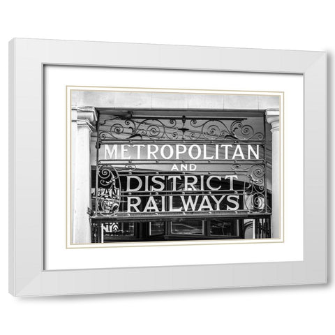 Metropolitan and district railways White Modern Wood Framed Art Print with Double Matting by Frank, Assaf
