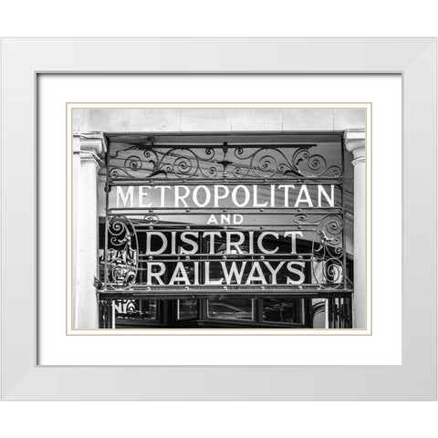Metropolitan and district railways White Modern Wood Framed Art Print with Double Matting by Frank, Assaf